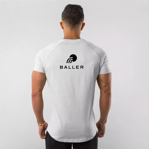 Baller Muscle Fit Tee White
