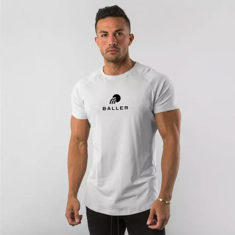 Baller Muscle Fit Tee White